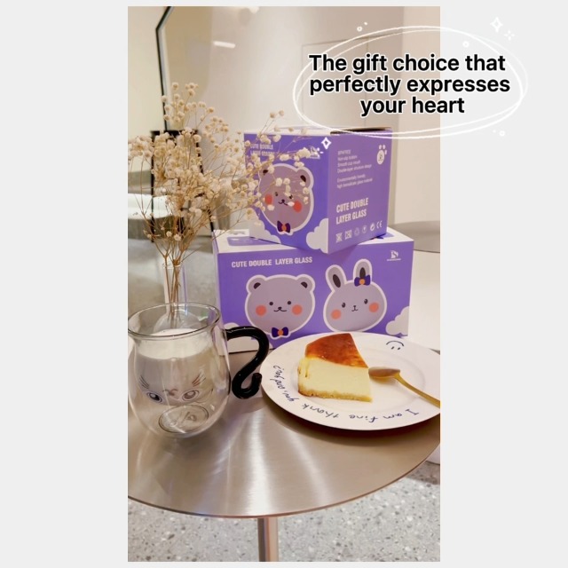 Tazas negras con asa de gato lindo Gato lindo de las tazasTaza de café de téTazas de café expreso de vidrio aislante de… - Imagen 8