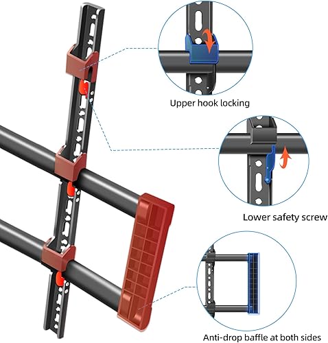 Miniatura 3 de Soporte de pared para TV 85 86 98 de 55 a 100 pulgadas, soporte de televisión de movimiento completo, pantalla grande, LED, resistente, inclinación,