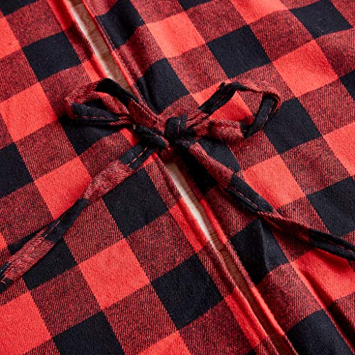 Eiley 48 Inches Christmas Tree Skirt Red And Black Plaid Buffalo Check Double Layers Skirts For Christmas Decorations Indoor Outdoor, Xmas Party Holiday Ornaments (36 Inches) #TOP3