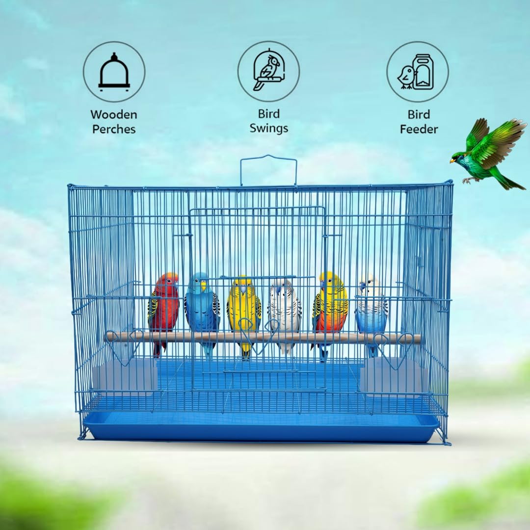 Hara Enterprises 2 Feet Bird Cage with Breeding Door, 42x42x61 cm