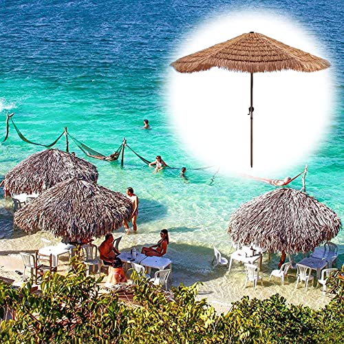 Sombrilla de brezo artificial hexagonal de 6.8ft para playa piscina y jardín 3
