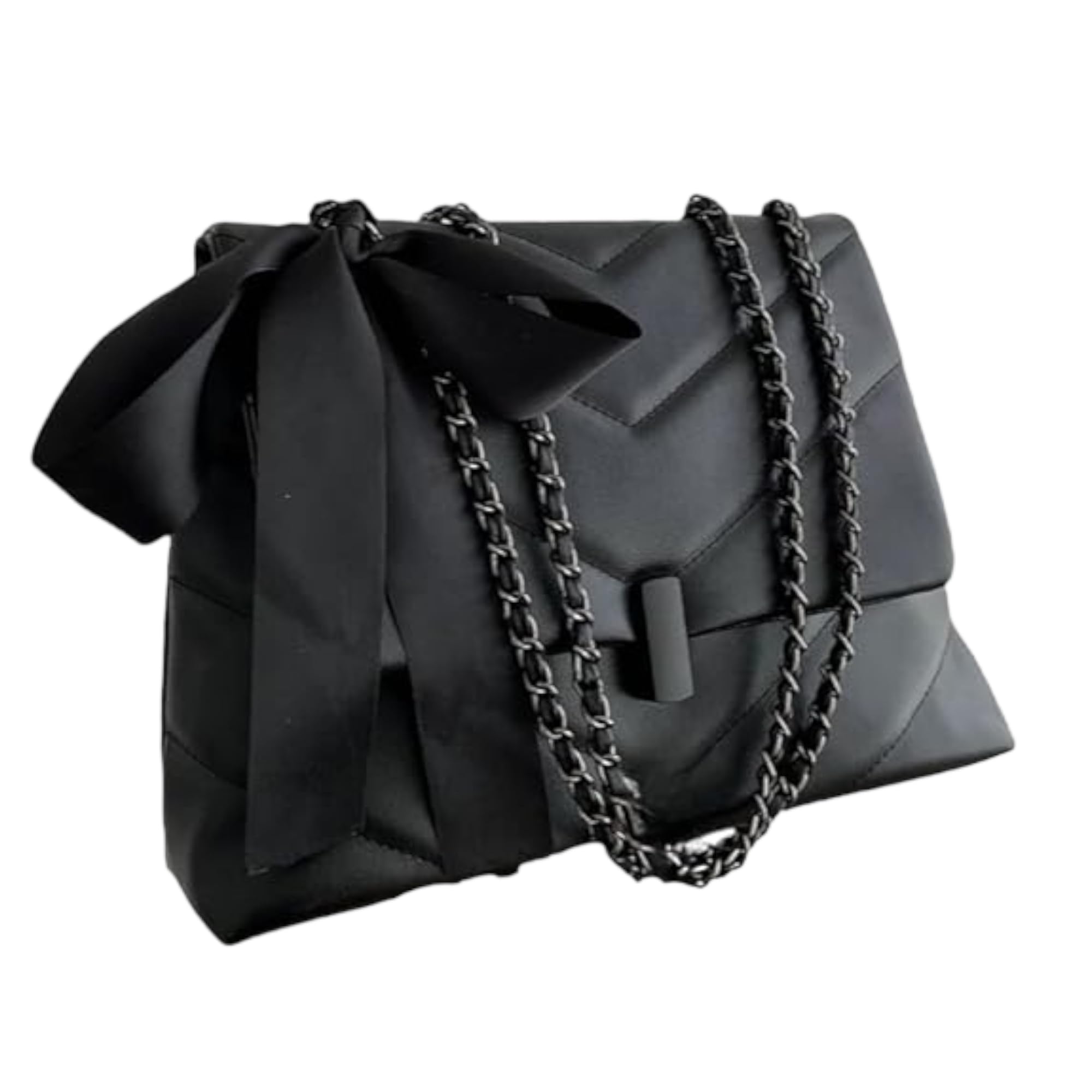 SANTORINIsling bag for women | Medium size crossbody sling bag | ladies purse for women with black satin ribbon & Turn n twist lock