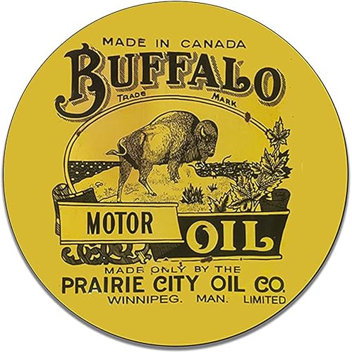 Miniatura 324 de Brotherhood Letrero de gas vintage de reproducción de letreros de metal vintage, letrero redondo de metal para garaje y hogar, 8 pulgadas de Nourse