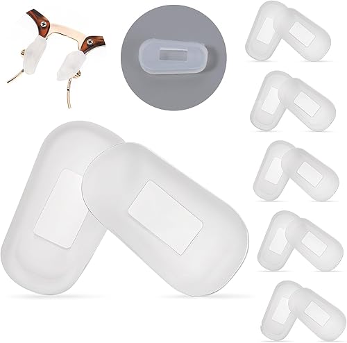Miniatura 1 de Almohadillas de nariz para gafas, almohadillas de silicona suave para la nariz, almohadillas deslizantes para puente nasal, protectores de nariz