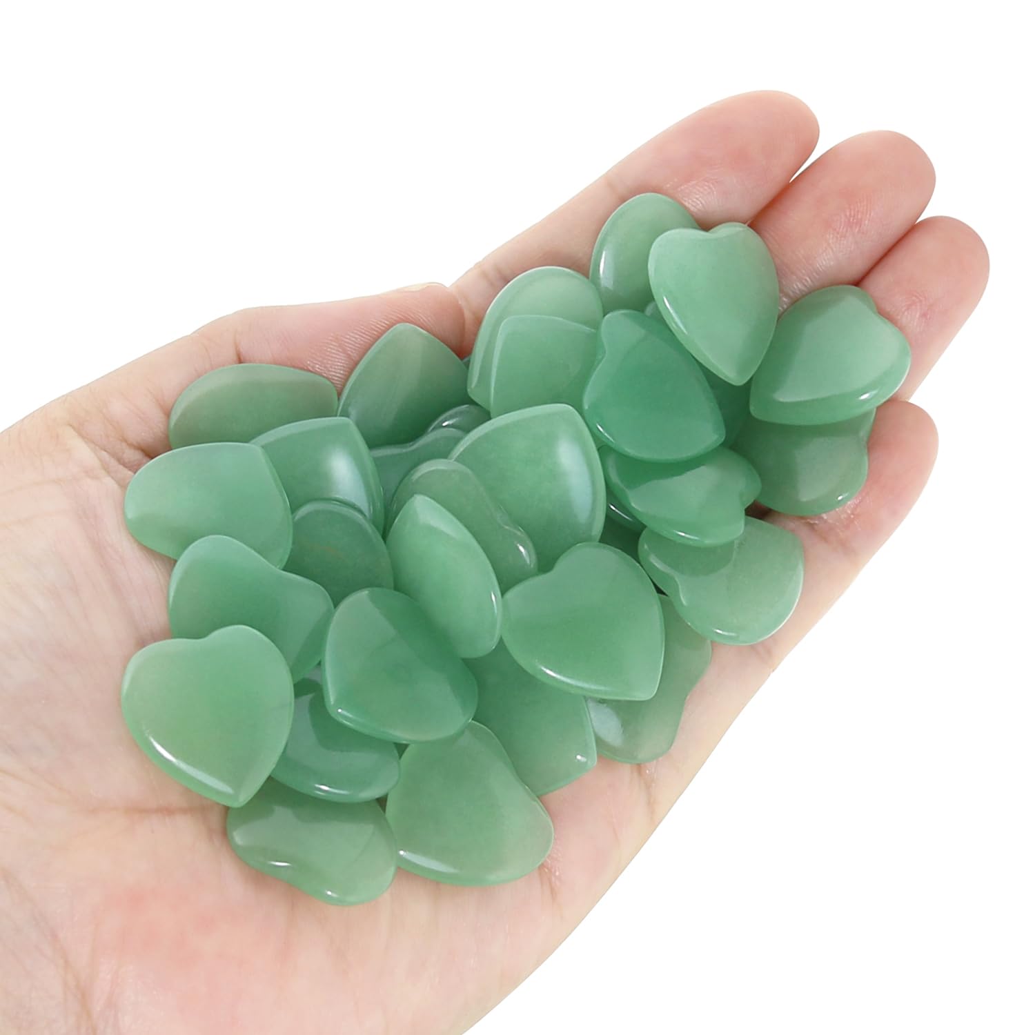 20 confezioni di cristalli di avventurina verde naturale lucidati e burattati,pietre a forma di cuore,cristalli e pietre curative,quarzo sfuso per Wicca,Reiki,energia curativa,pietre dei chakra