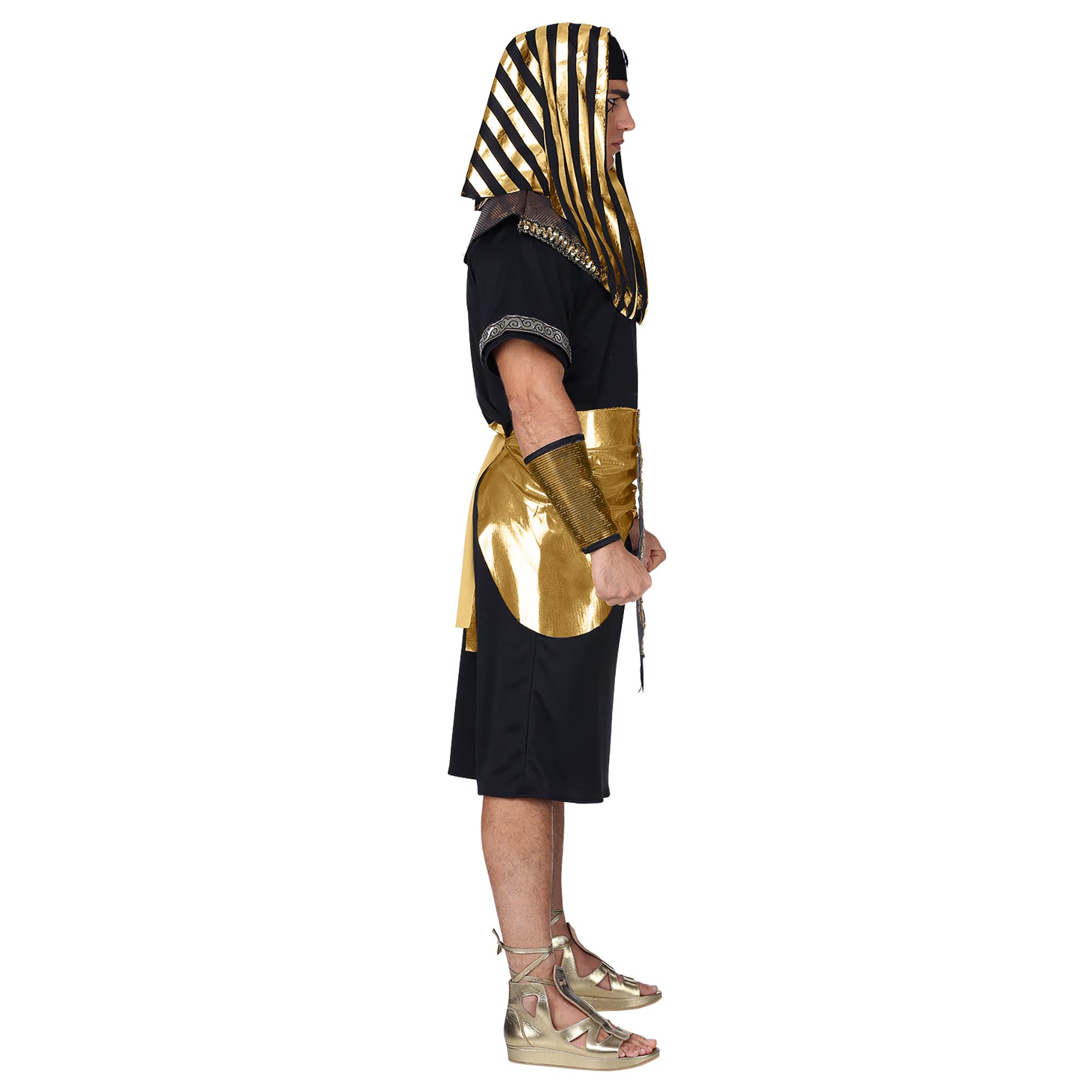 W WIDMANN MILANO Party Fashion - Disfraz de faraón para hombre, traje egipcio con túnica y accesorios para carnaval