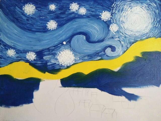 Amazon.co.jp: Fokenzary手塗りの油彩画キャンバスヴィンセント