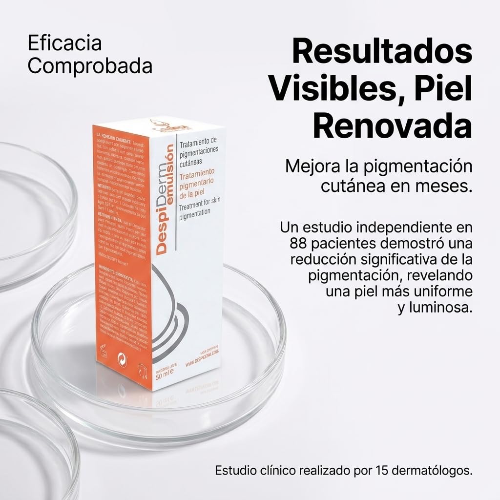 Despiderm Emulsión Pack | Emulsión Despigmentante para Manchas Faciales y Tono Irregular | Unifica | Iluminar y Mejorar la Apariencia de la Piel | Con Ácido Kójico, Fítico, Glicólico y Retinol (X3)