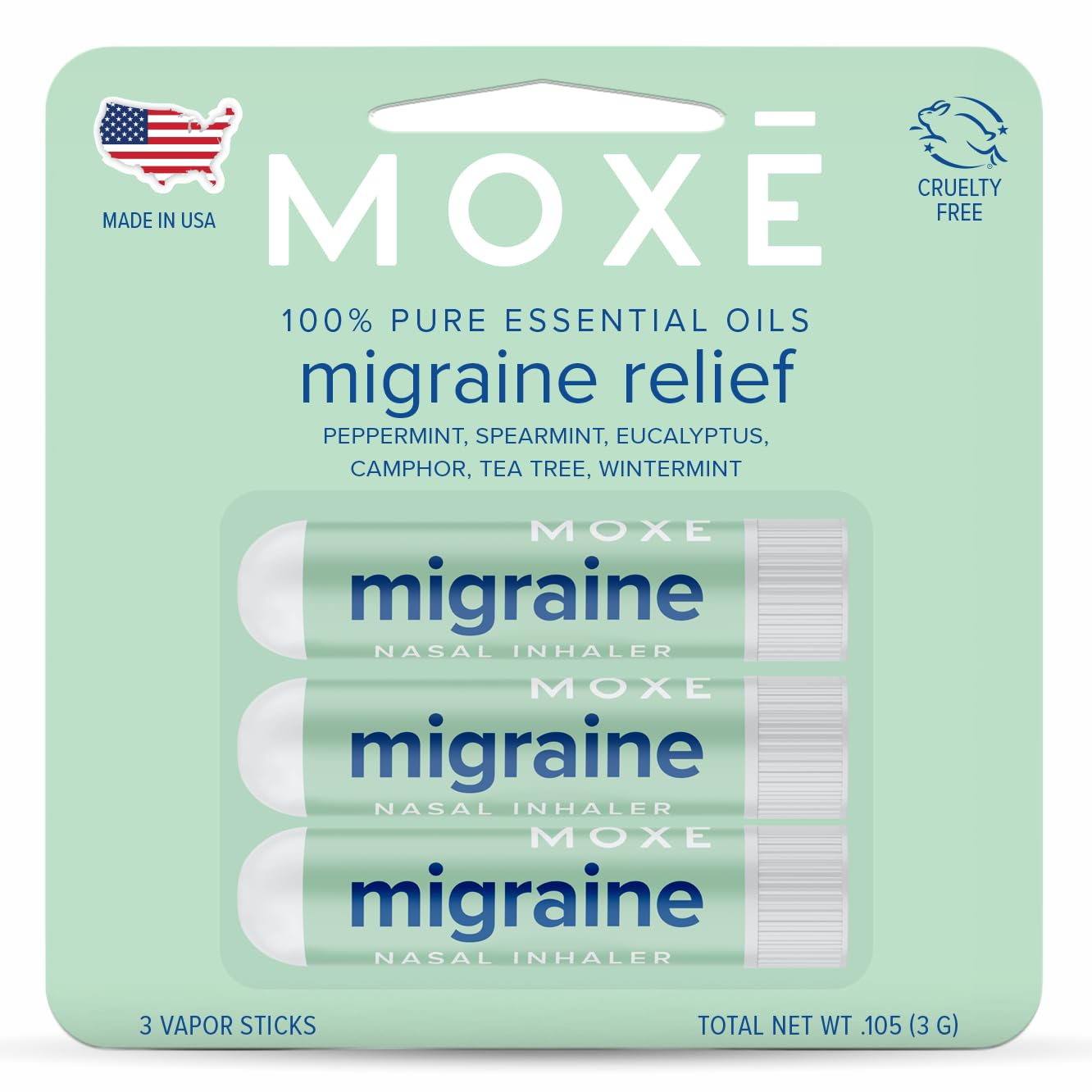 Amazon.com: MOXE Migraine Relief Nasal Inhalers, Essential Oils