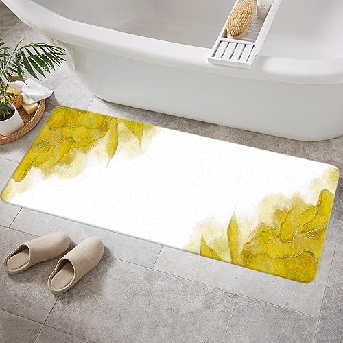 Miniatura 84 de Tapete de baño de mármol verde y dorado para baño, esmeralda oscuro, salvia, cazador, verde oliva, antideslizante, moderno, dorado, accesorios