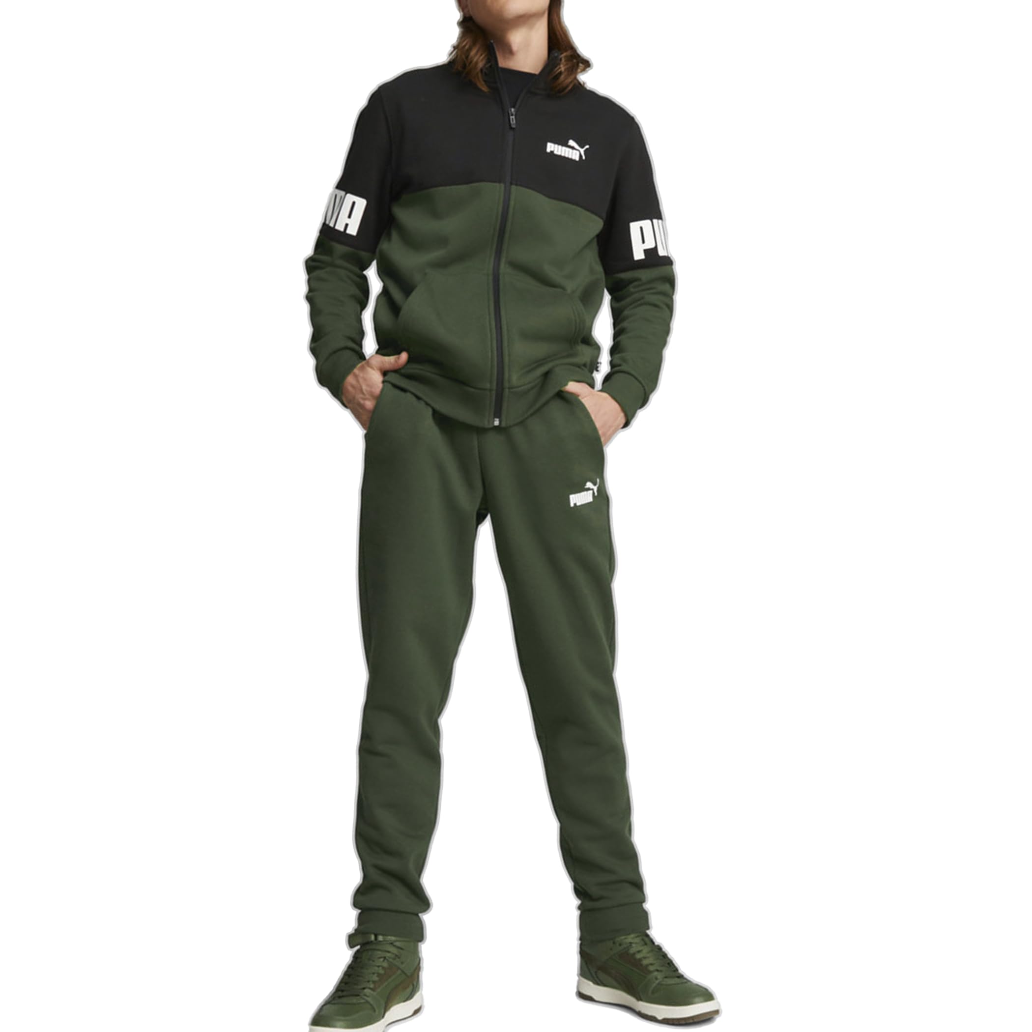 PUMA Power Colorblock Suit Fl Cl Sudadera Hombre (Pack de 1)