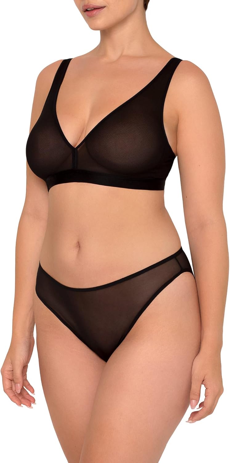 Smart & Sexy Womens Sheer Mesh Plunge Bralette - Image 4