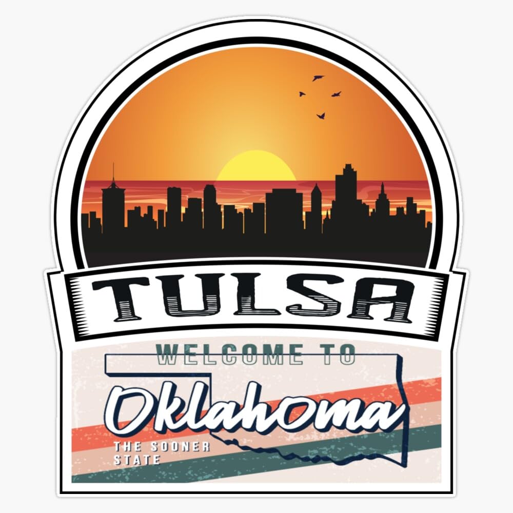 Magnet Tulsa Welcome To Oklahoma The Sooner State Oklahoma State And Cities Series -4 Magnet Vinyl Decal Sticker 5