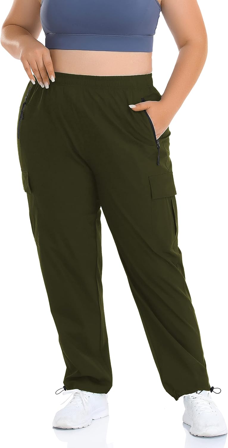 ZERDOCEAN Women's Plus Size Outdoor Active Hiking Pants Lightweight Quick Dry Athletic Pants Zipper Pockets - Image 4