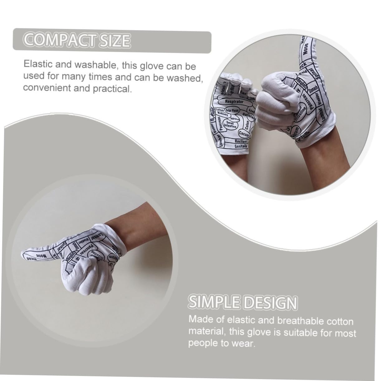FOMIYES 5paare Massagehandschuhe Elastische Wiederverwendbare Fäustlinge Mit Akupressurmuster Für Hand Und Rückenmassage Massagezubehör Für Zuhause Oder Spa