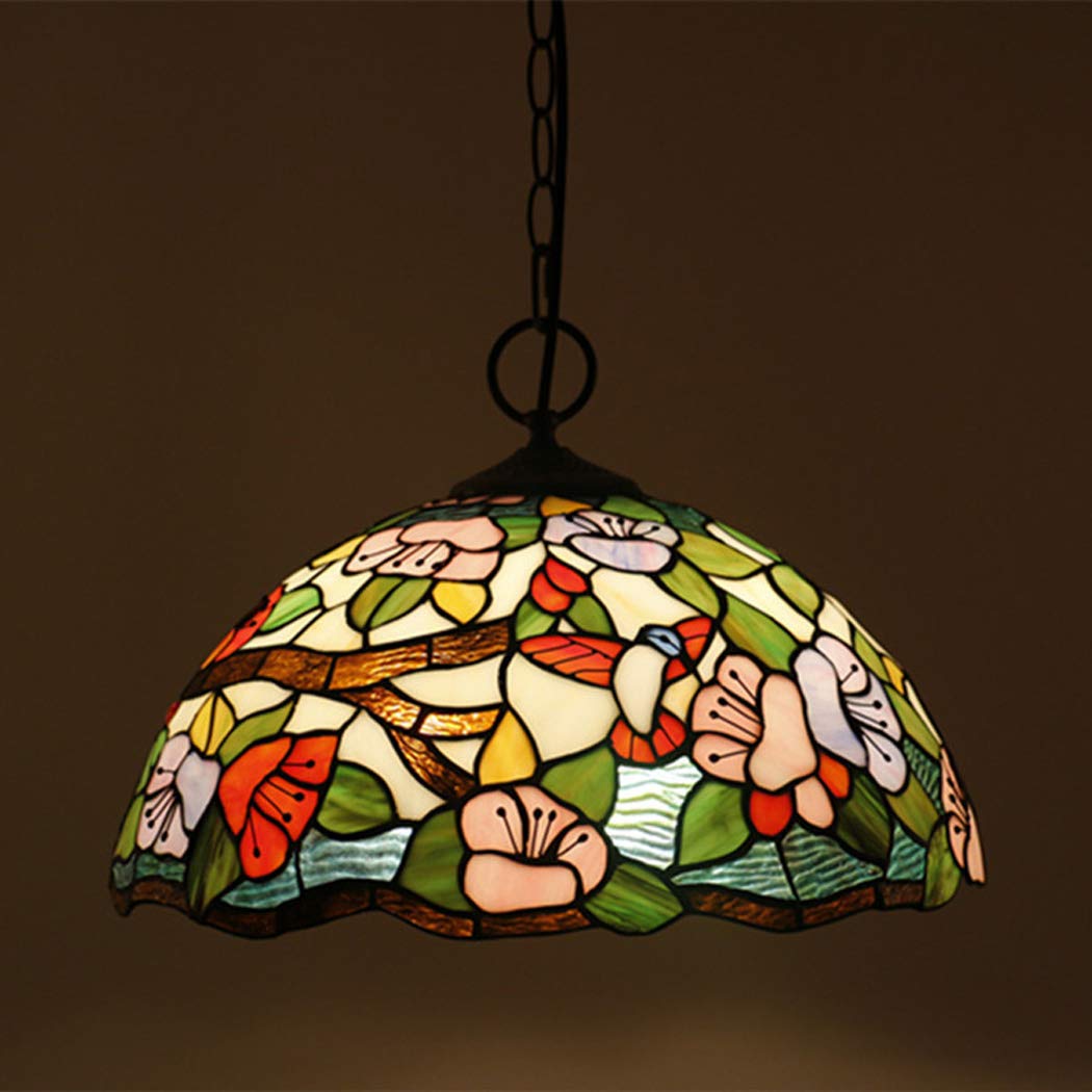 HJRegaFimu Pendant Lights Creative Stained Glass Hanglamp Chandelier Hanging Lighting Fixture Ceiling Lamp E27 F Comfortable Anniversary