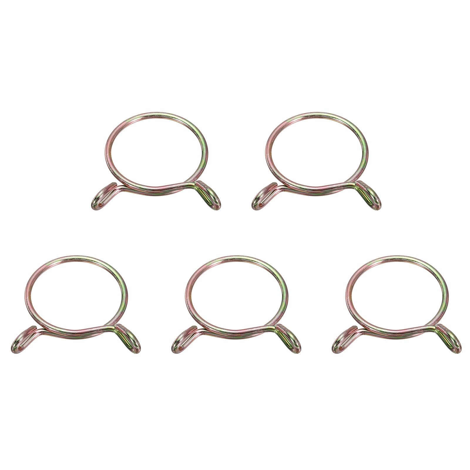 uxcell Fuel Line Hose Clip 5pcs 40mm ID 43mm Max ID 304 Stainless Steel Water Pipe Air Tubing Spring Hose Clamp for Motorcycle Scooter ATV Zinc Plated