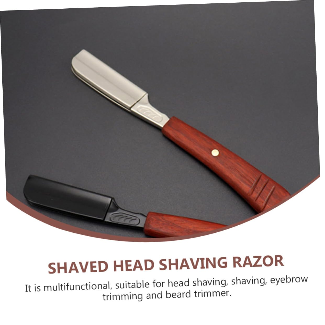 BESTYASH 2stücke Manueller Rasierer Mit Holzgriff Vintage Bartschneider Für Präzises Rasieren Augenbrauen Und Kopfhaarschnitt Für Herren Und Friseure
