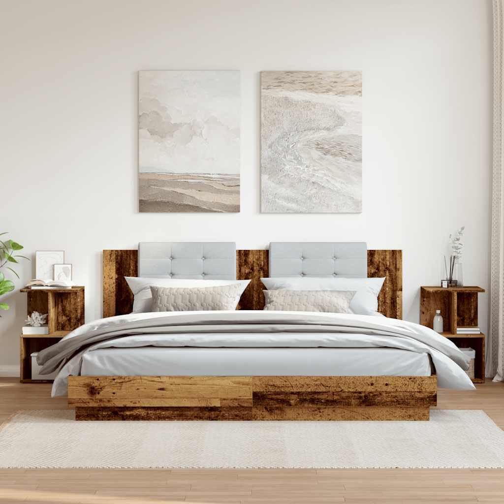 Eleganter Nachttisch mit Stauraum aus robustem Holzwerkstoff, Beistelltisch für Schlafzimmer und Wohnzimmer, feuchtigkeitsbeständig und pflegeleicht
