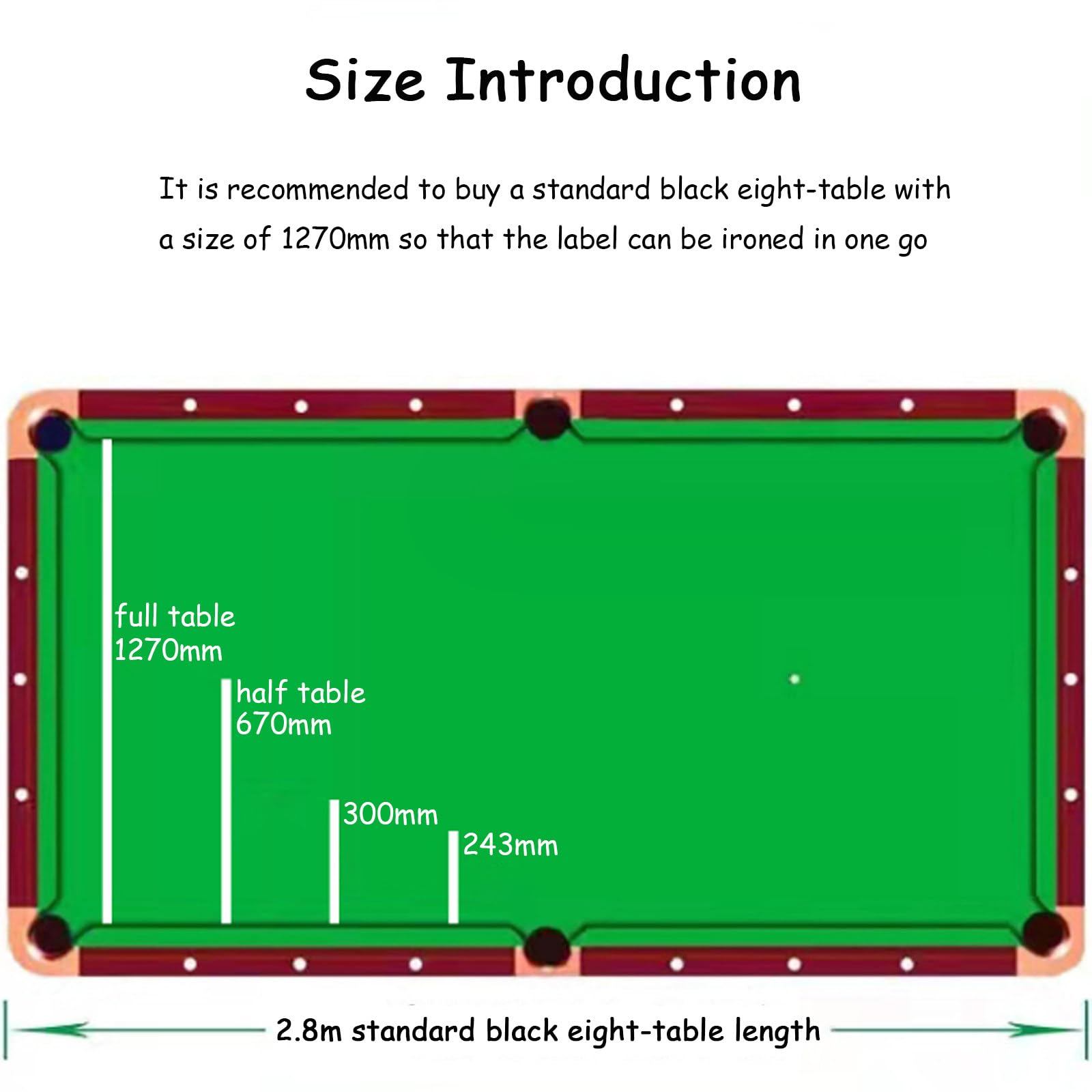 Fer à repasser pour table de billard 243 mm, fer à repasser pour table de billard et de billard à température réglable, pour salle de jeux de billard, clubs de salle de jeux, salle de jeux