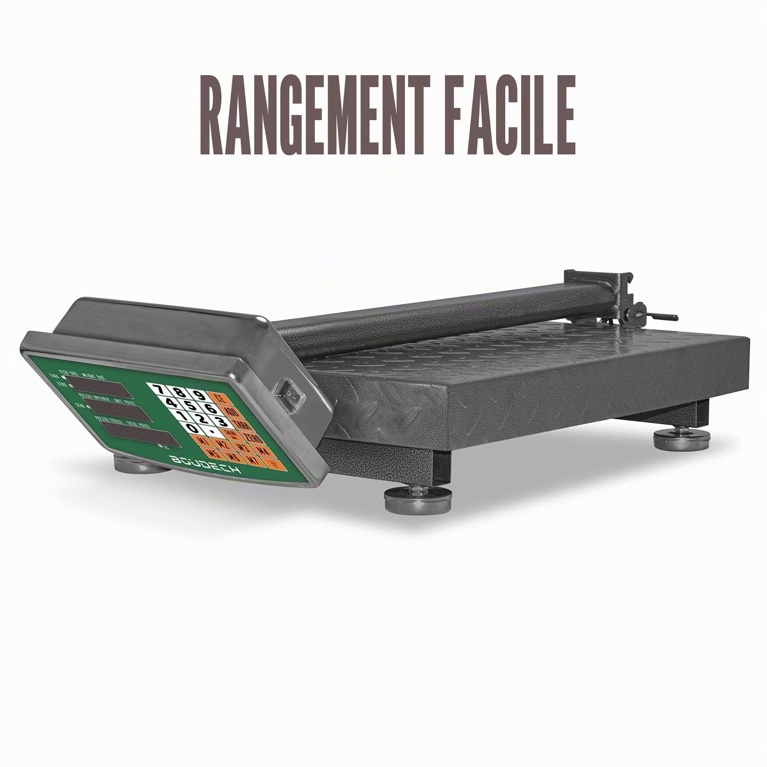 BOUDECH Balance Électronique Plate-forme de 300 kg à Affichage Numérique LCD Industriel Rétro-éclairé