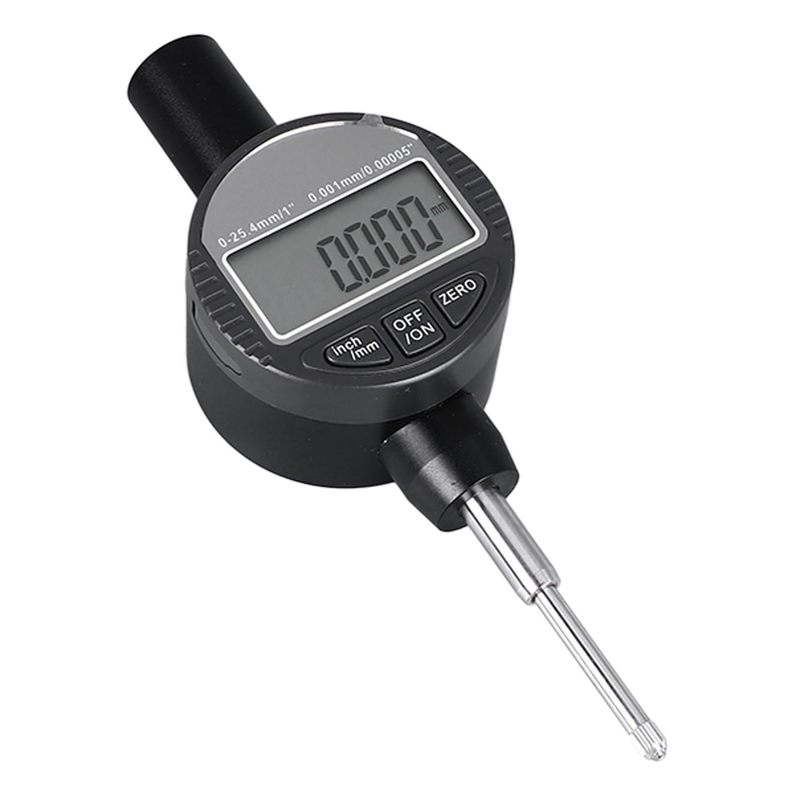 Indicador de dial digital Indicador de prueba de sonda de rango de resolución de 0,001 mm 0,25,4 mm para maquinaria Medición de laboratorio industrial Aleación de aluminio