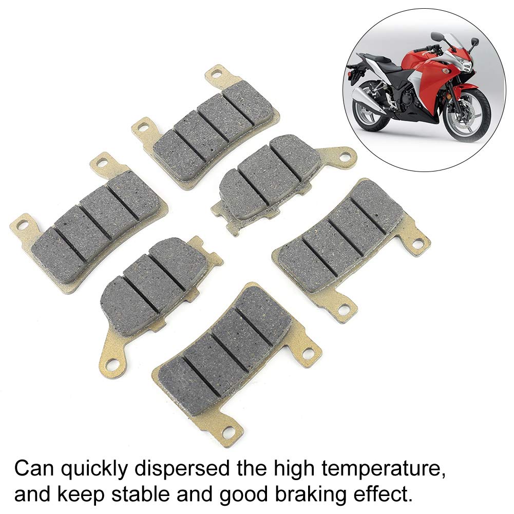Klocki hamulcowe do motocykla, KIMISS 6 sztuk okładzin hamulcowych tarczowych z przodu z tyłu do CBR 600 F4 F4I