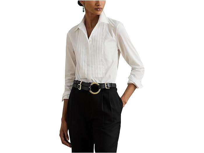 Bib-Front Cotton Broadcloth Shirt - Image 1