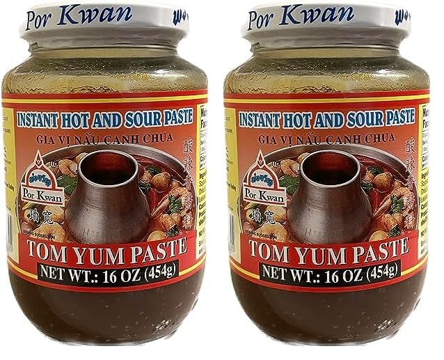 Por Kwan Pack Sopa Agria Instantánea (Tom Yum) de 1 x 454 Gr 450 g (Paquete de 2)