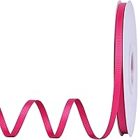 Vista 67 de Rollo de cinta de grogrén sólido YAMA de 5/8 pulgadas - 25 yardas para cintas de envolver regalos, blanco