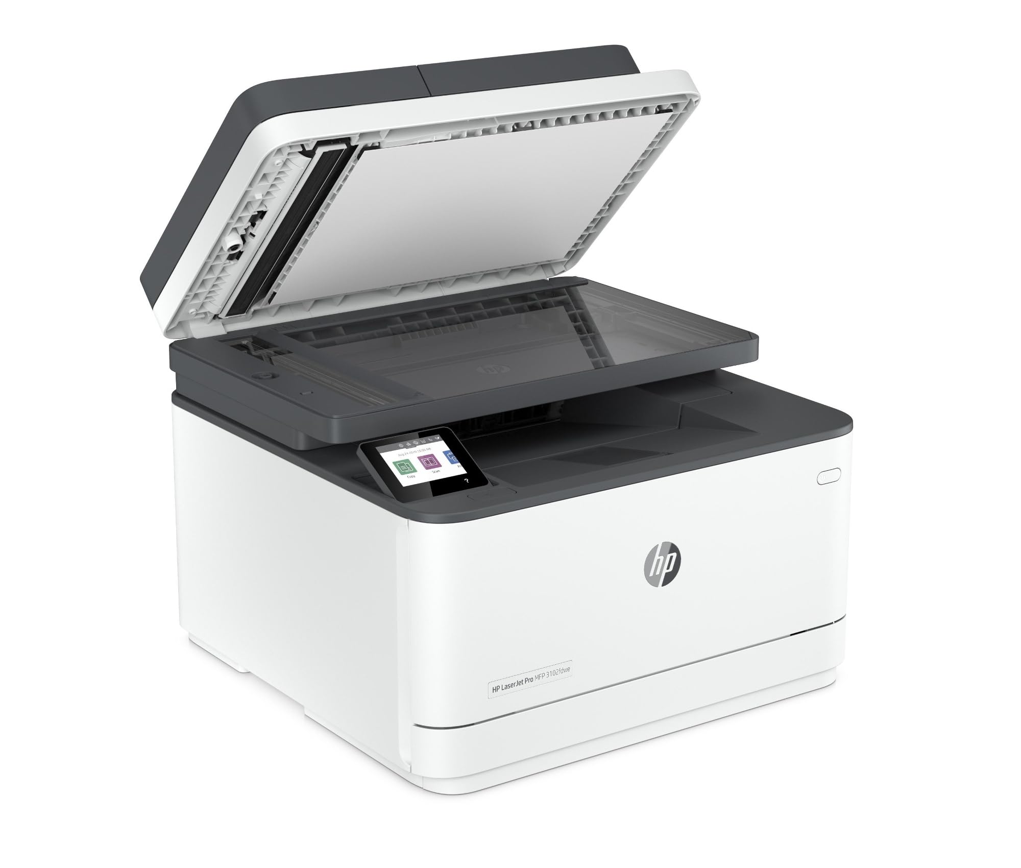 HP LaserJet Pro MFP 3102fdwe 3G630E, Stampante Multifunzione A4, Stampa Fronte e Retro Automatico in b/n, 33 ppm, USB Host, Wi-Fi, Ethernet, Fax, ADF, Smart, Bianca