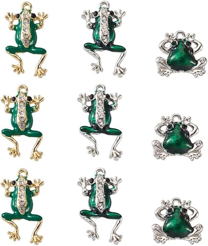 KISSITTY Colgantes esmaltados lindos dijes para hacer pulseras, collares, aretes, joyería, manualidades