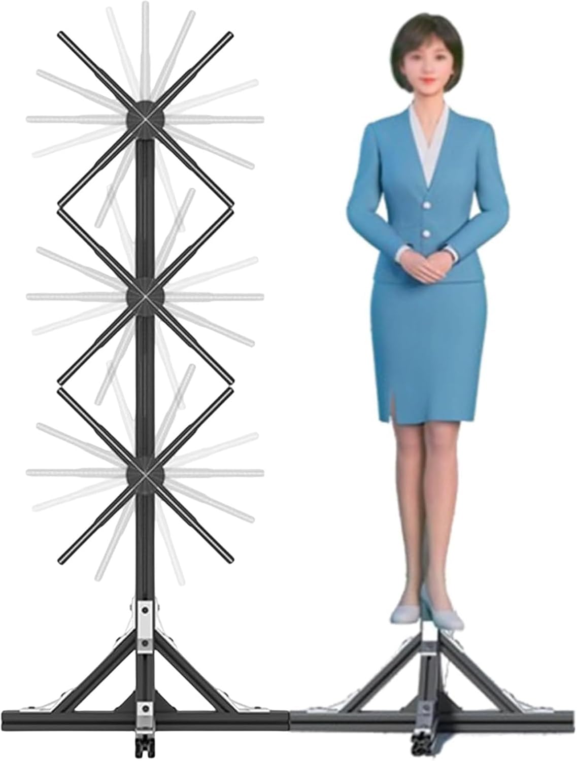 3D Vertical Advertising Machine,Support Bluetooth Speaker & Computer APP,1X3 LED Holographic Projector,for Events and Exhibitions