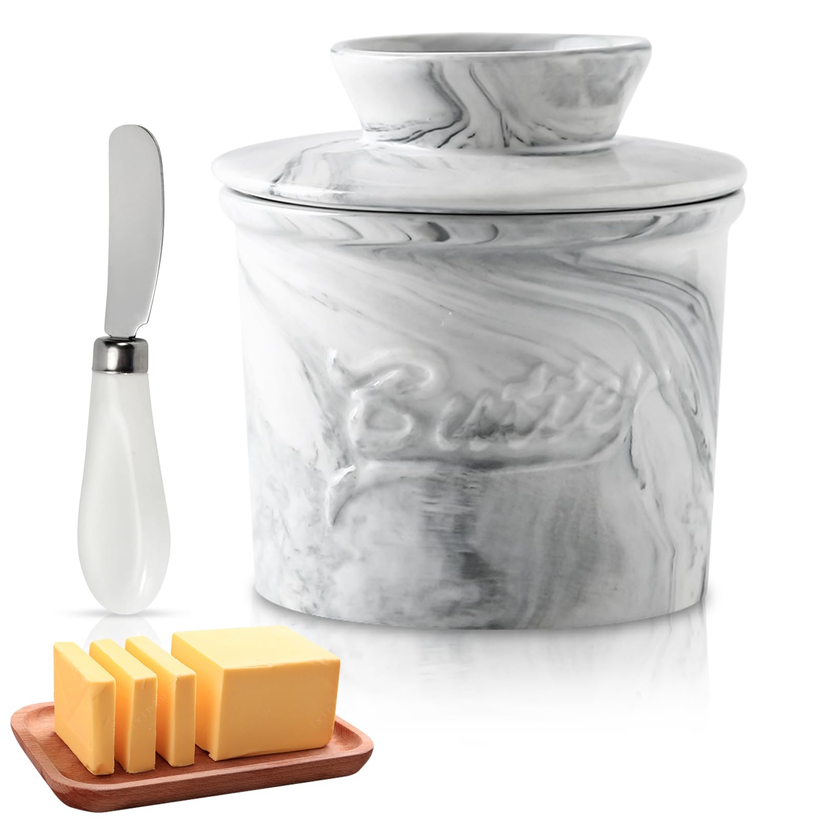 Burriera Francese In Ceramica DOWAN - Campana Per Burro Fresco Con Raffreddamento Ad Acqua - Foto 8