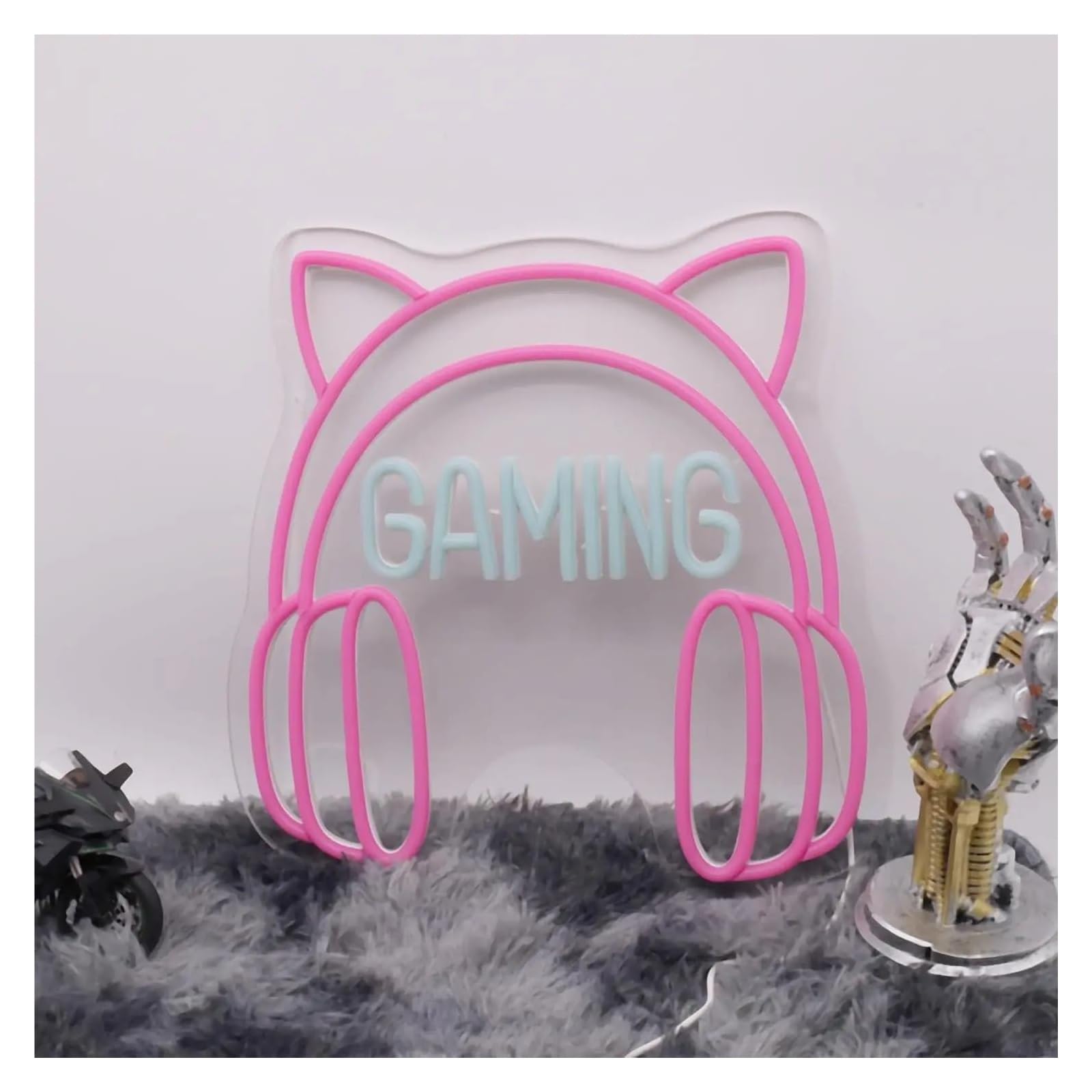 Insegna al Neon Insegna Al Neon A Con Scritta Gamer Girl Gaming, Per Soggiorno, Sala Giochi, Camera Da Letto, Decorazione Per Compleanno 32.5x32.5cm