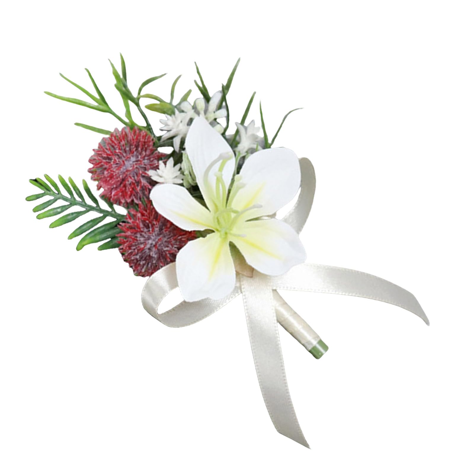 Woedpez Unique Corsage Boutonnieres Artificial Flowers for Proms, Anniversaries, Ceremonies, Wedding Embellishments Floral Boutonniere for Groomsmen