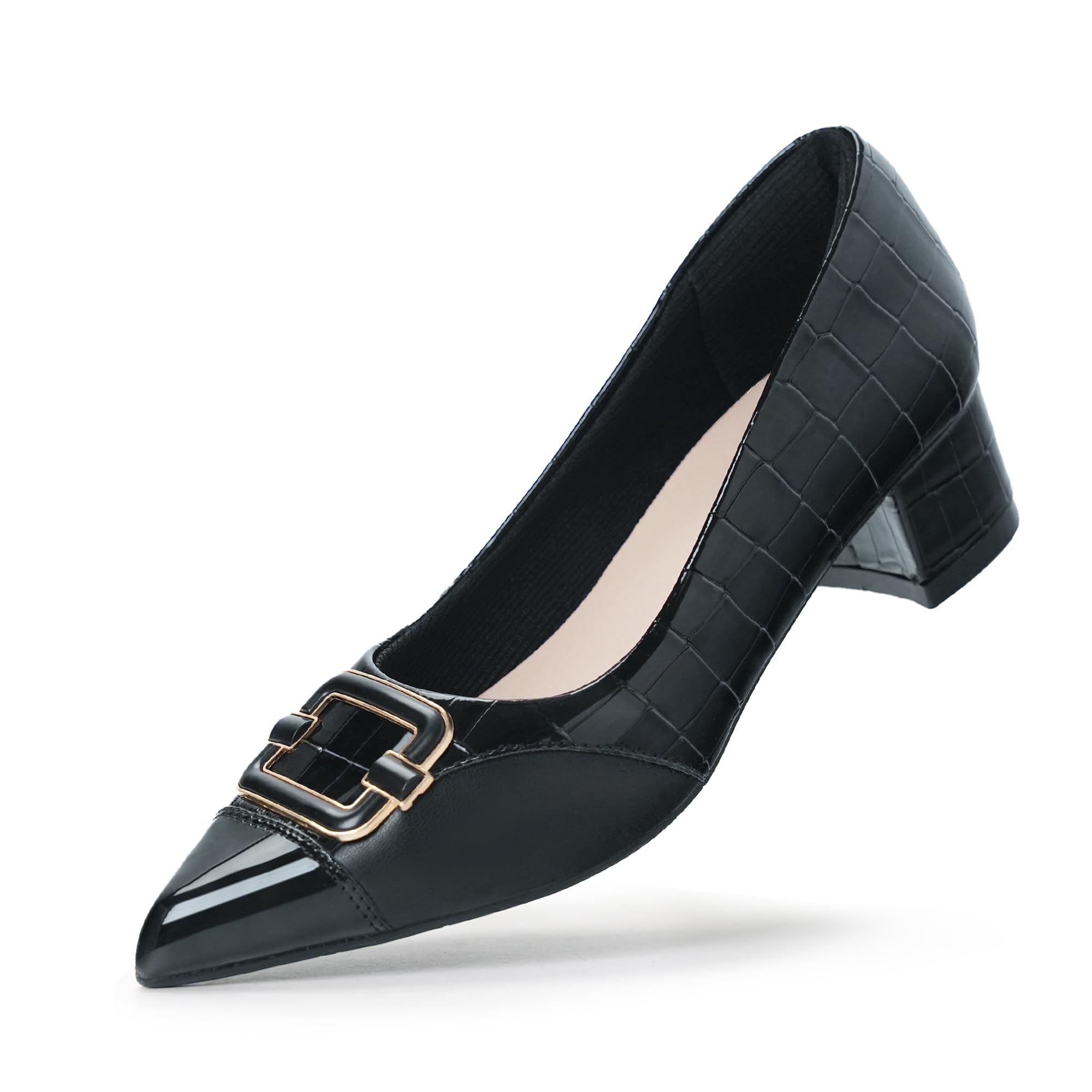 Hawkwell Orthopädische Halbschuhe für Damen mit niedrigem Absatz und Ballenzehen