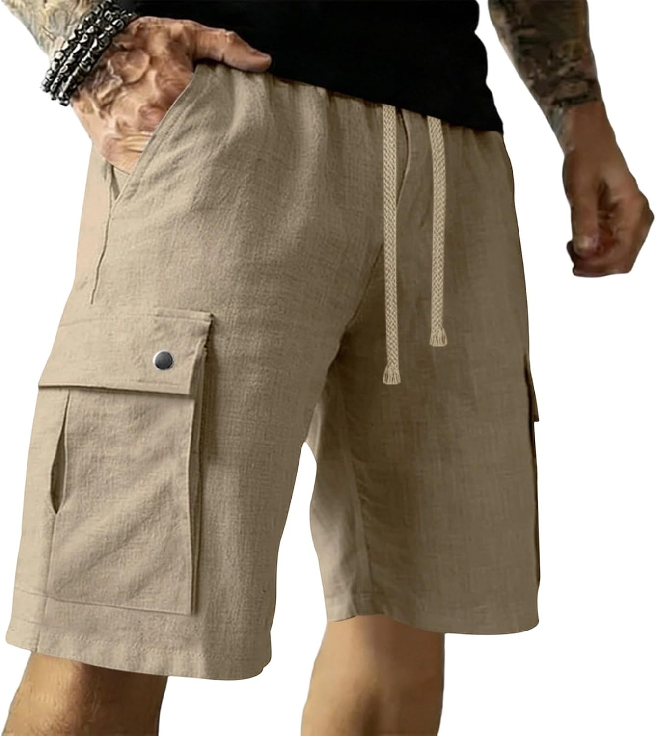 Ymosrh Outdoor Cargo Shorts for Men, S-3XL | Lightweight, Breathable, Hiking Work Shorts, for Travel Golf Fishing