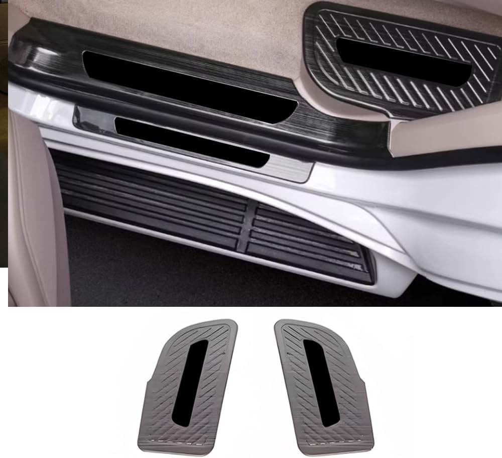 Car Accessories for Toyota Land Cruiser LC200 2008-2021 Automotive Door Threshold Scuff Plate Cover Stainless Steel (Silver) 2PCS