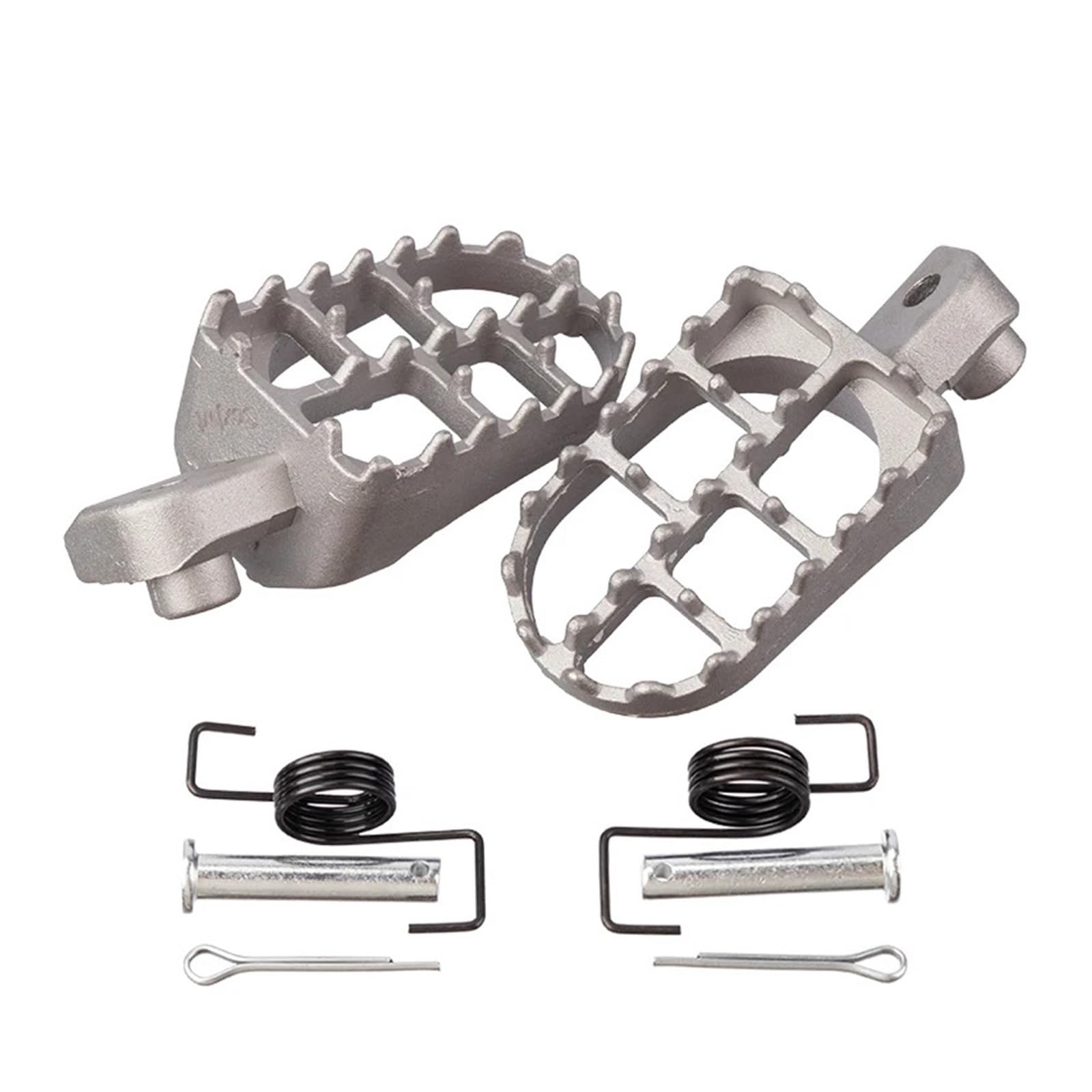 przednie kierowcy Akcesoria do modyfikacji motocykli terenowych Pedał aluminiowy, przedni podnóżek szerokie pedały motocyklowe(Silver)
