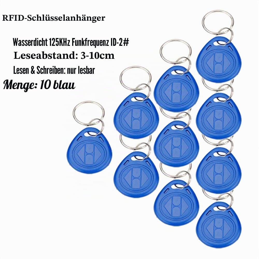 YAVIS Kompletter Satz RFID Tür Zugangskontrollsystem Kit elektrische Bolzen Verriegelung + 110-240V AC 12V DC 3A 36W Netzteil + Nähe Tür Eingang Numerisch Pfad 10 Tasten EXIT Schlüsselanhänger