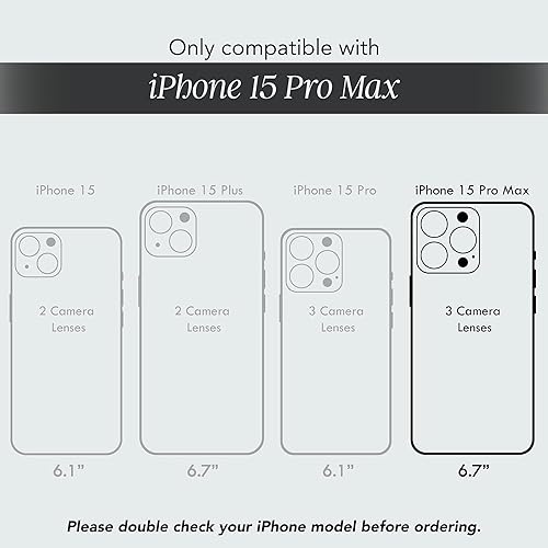 Miniatura 8 de Cocomii Funda rectangular para iPhone 15 Pro Max, madre perla, concha marina opalescente, playa turquesa + correa de muñeca hecha a mano para