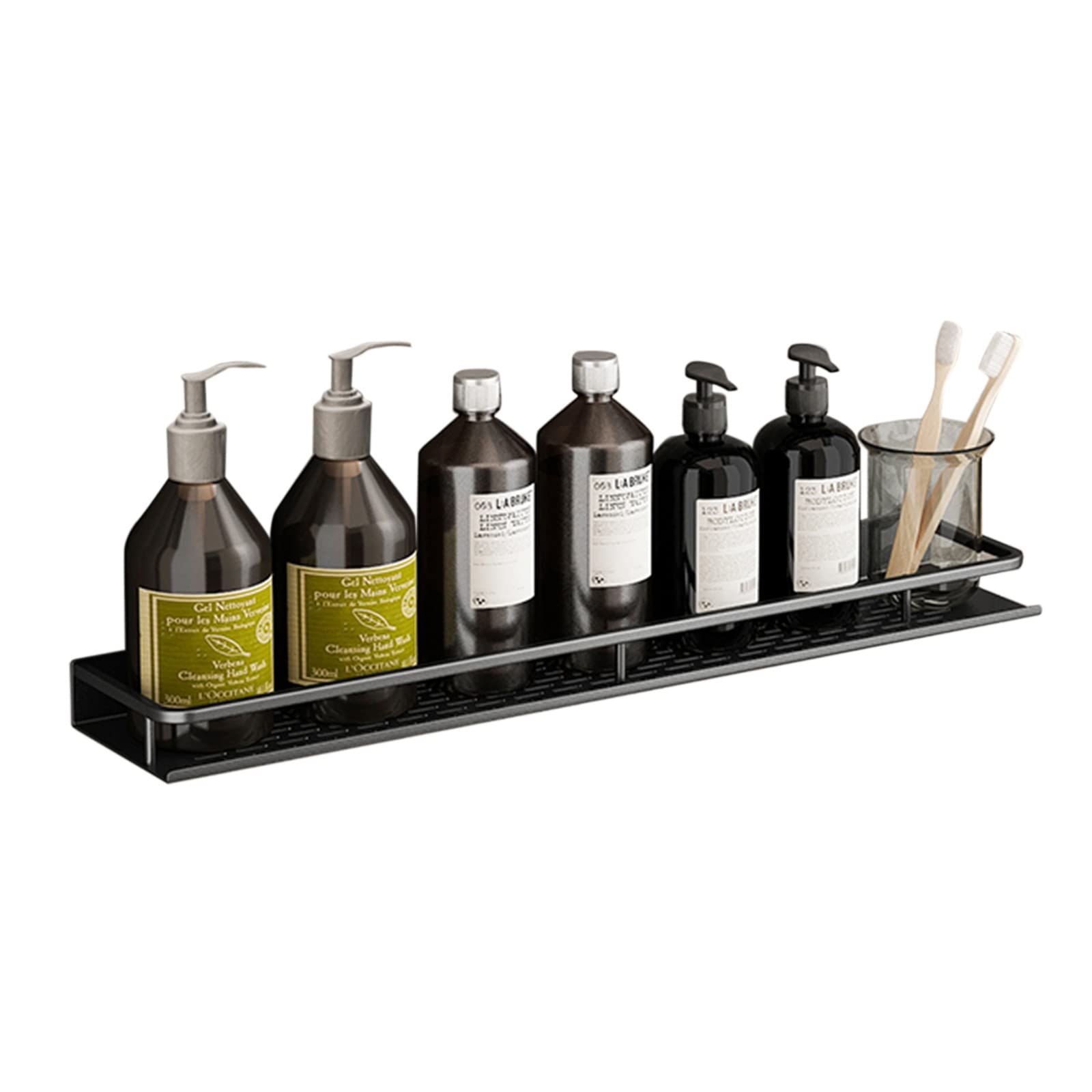 Support de shampoing en espace aluminium étagère de bain élégante et durable