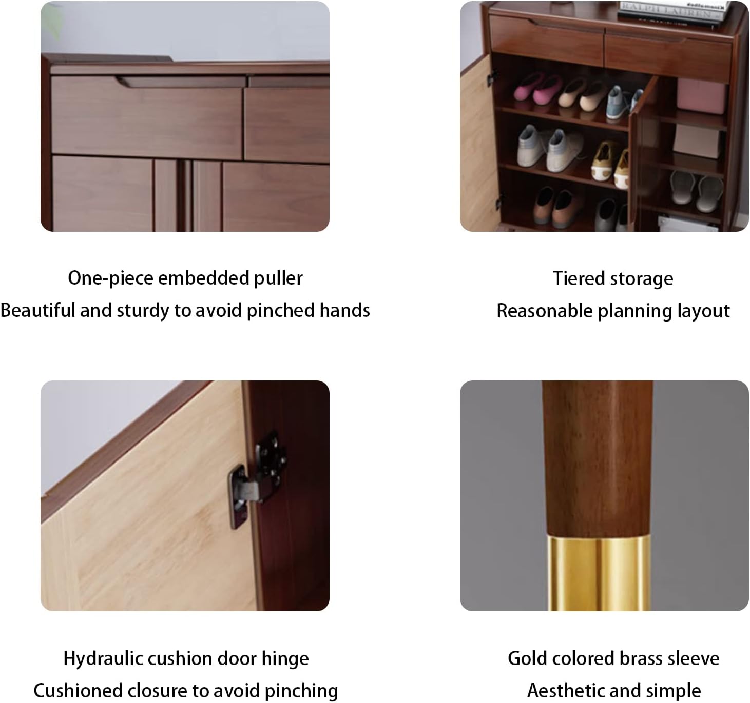 Entrance Shoe Cabinet Simple Modern Shoe Cabinet Home Wood Entryway Cabinet Modern Folio Storage Cabinet Freestanding Shoe Rack (Color : 1) (1)