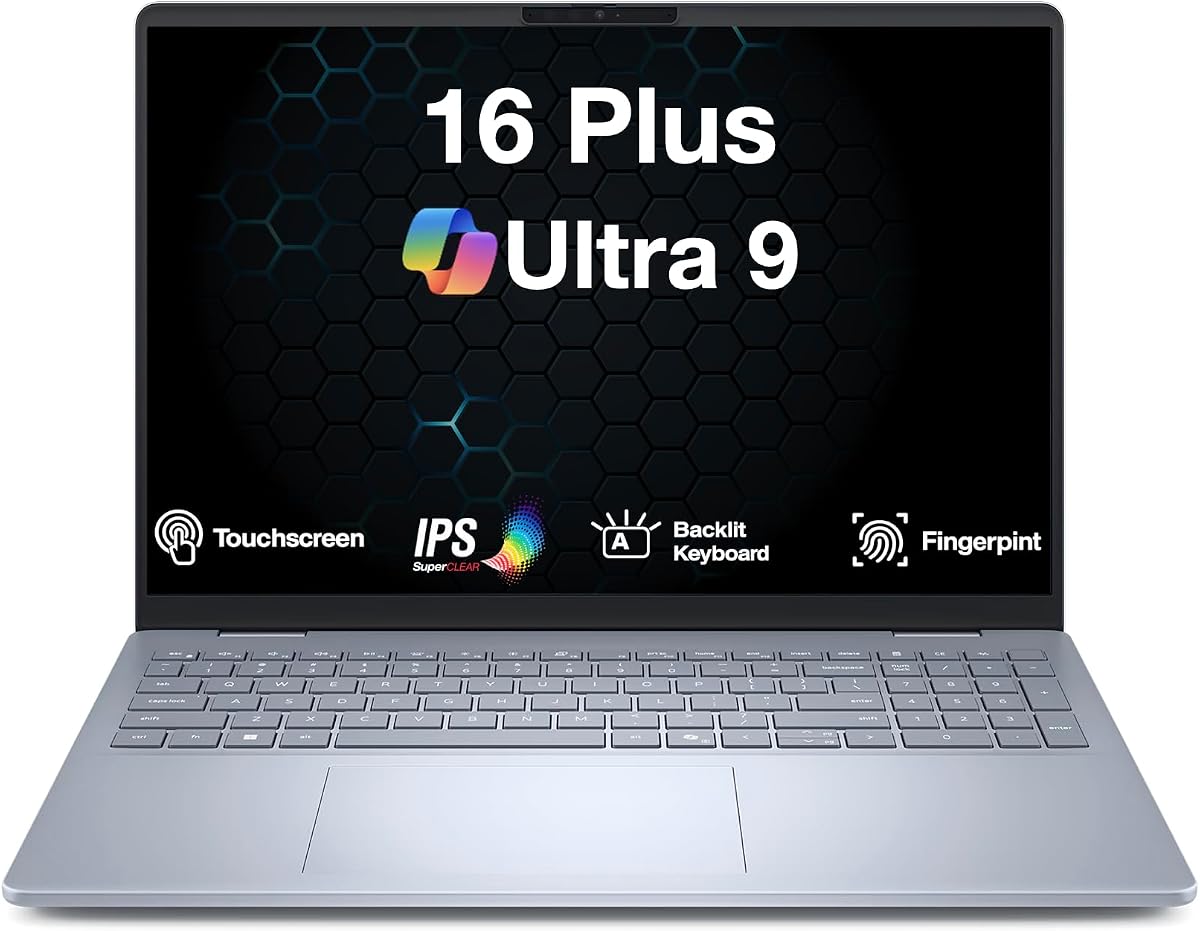 Dell 16 Plus AI Laptop 16.0" Touchscreen IPS FHD+ Display | Intel Ultra 9-288V, 32GB LPDDR5X, 4TB SSD, Backlit Keyboard, Fingerprint, Thunderbolt 4, WiFi 7, Windows 11 Pro (Renewed)