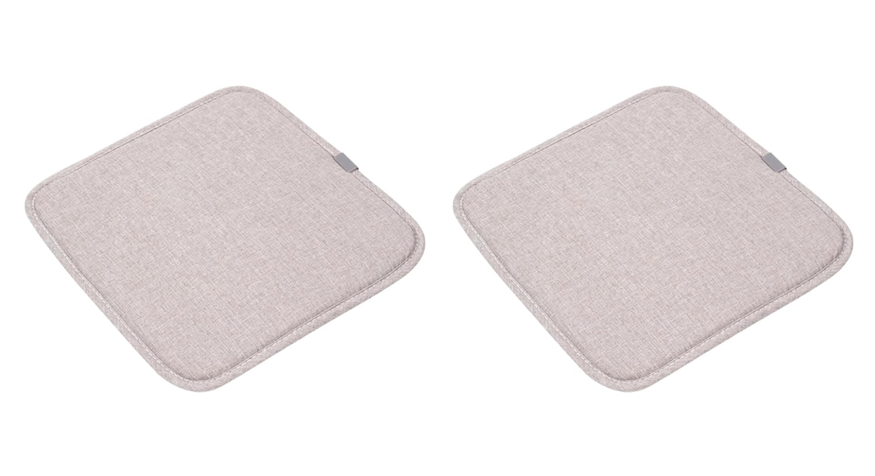 Happiness Decoration Square Bar Stool Seat Cushion with Ties 12 x 12 Inch Breathable Stool Cushion Cover Barstool Cushion Seat Pad Set of 2 (12x12 inch, Deep Grey)