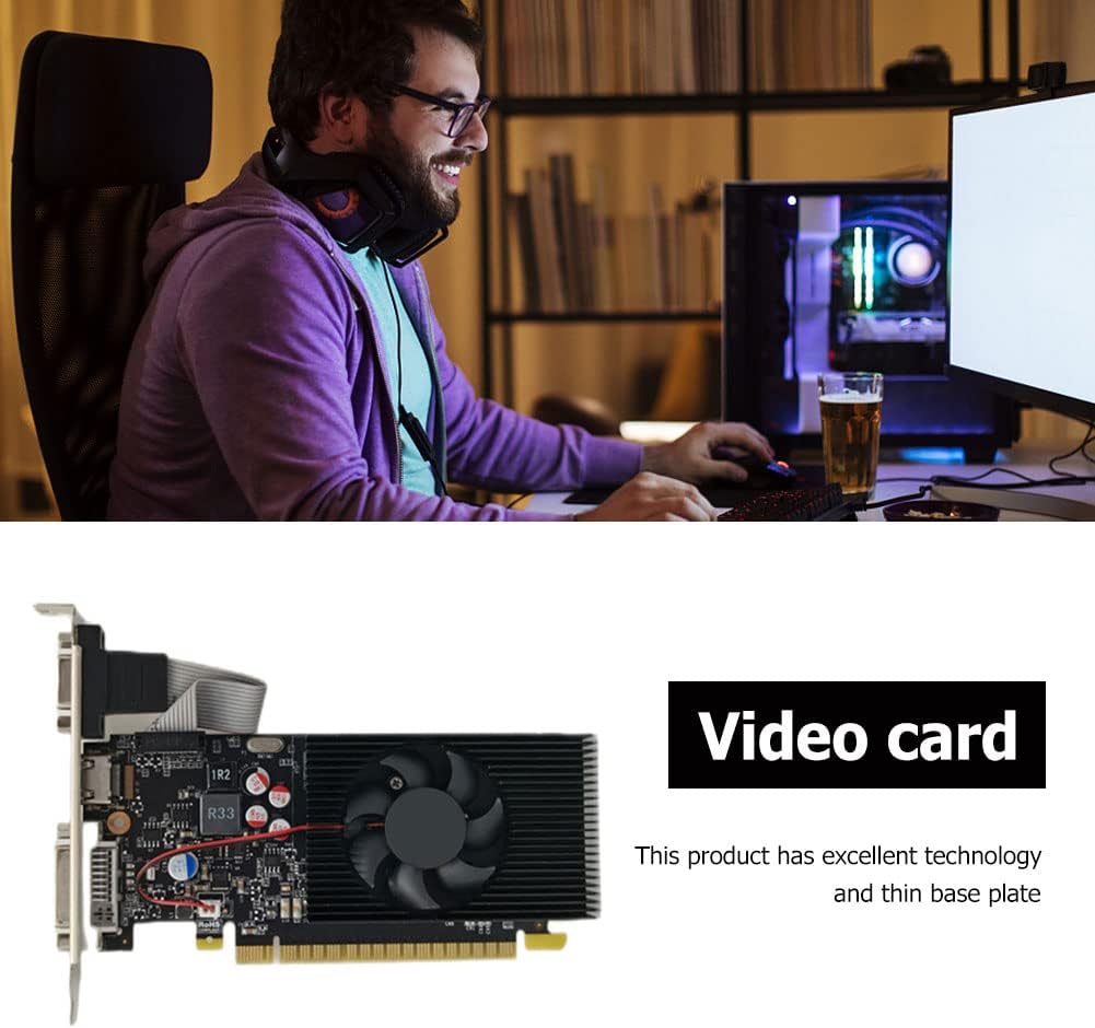 LIZHOUMIL Scheda grafica, GT730 4GB DDR3 128bit, temperatura più bassa e maggiore efficienza, scheda video desktop Scheda grafica VGA DVI PCI Express 2.0 16x per computer desktop da gioco LIZHOUMIL Scheda grafica, GT730 4GB DDR3 128bit, temperatura più bassa e maggiore efficienza, scheda video desktop Scheda grafica VGA DVI PCI Express 2.0 16x per computer desktop da gioco