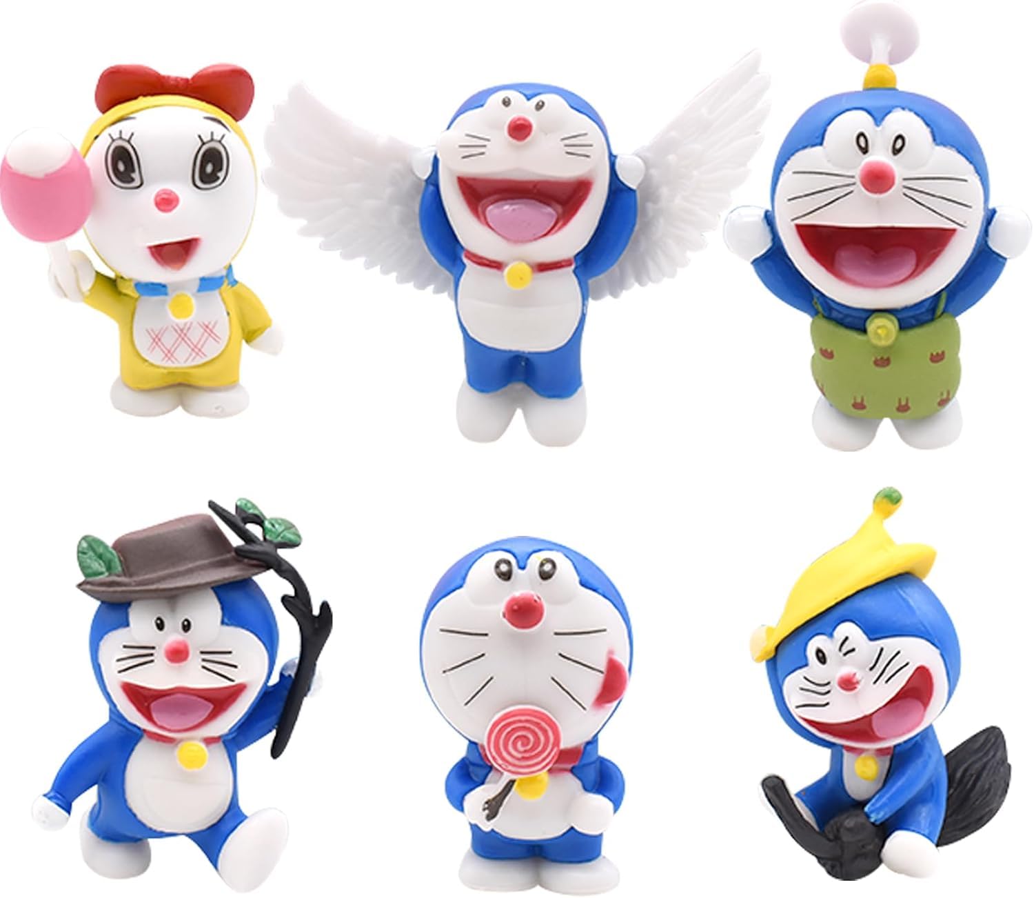 The Baking Therapy Doraemon Cake Decoration Toys Set Of 6 Piece