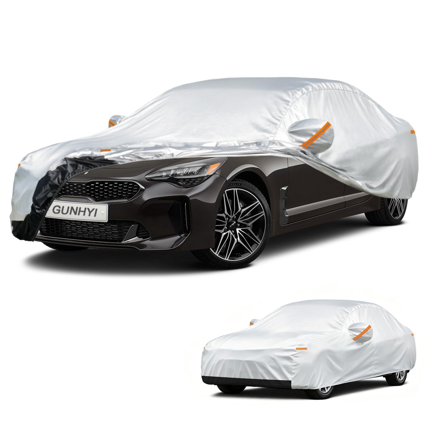GUNHYI Car Cover Custom Fit Kia Stinger (2017-2026) Waterproof for Automobiles, Oxford Sun Rain Dust Snow Protection (Ships from US Warehouse, Delivery 3-8 Days)
