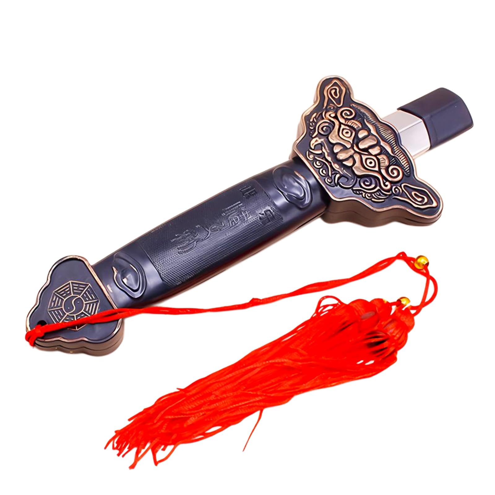 HAICN Stainless Steel Dull Sword Retractable Telescopic Cosplay Prop Practice Performance Martial Arts Role Playing Costume Accessory